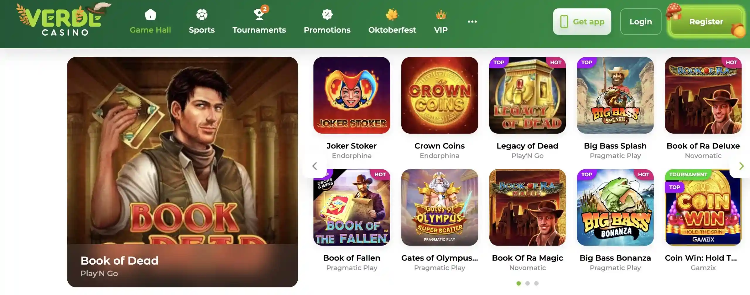 Verde Casino Spielautomaten